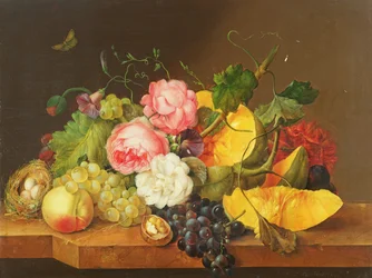 Nature morte avec fleurs et fruits, 1821
